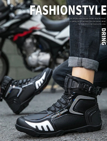 Motorcycle Boots Men Breathable Anti Slip Motorbike Cycling Ankle Length Shoes Man Motorcycle Riding Boots Motos Sports Boot - Kimlud