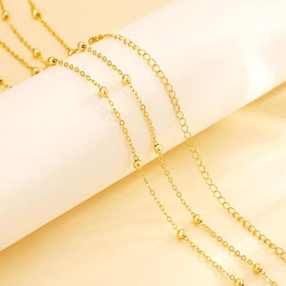 Waist Chain for Women Waterproof, 14K Gold Plated STAINLESS STEEL Layered Belly Chain Sexy Bikini Satellite Beads Body...