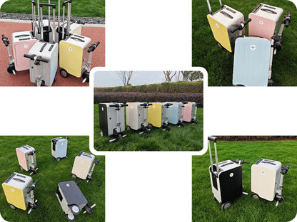 2025Aliotop High Quality Modern Smart Portable Manned Electric Riding Luggage Anti-Theft Waterproof Expandable Foldable...