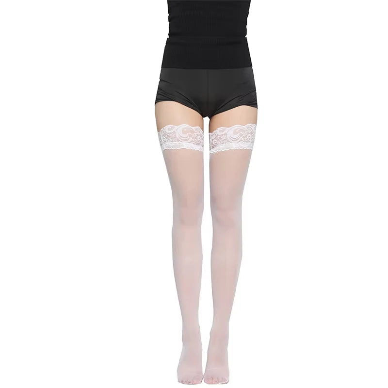 Stockings Sexy Lace for Women Summer Stockings JK Girl Socks Tight Breathable Stockings Fashion Versatile Style Black...