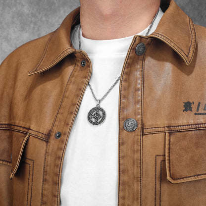 Hollow Viking Celtic Knot Men Necklaces Pendant Stainless Steel Jewelry For Male Women Punk Hip Hop Accessories Gifts Wholesale