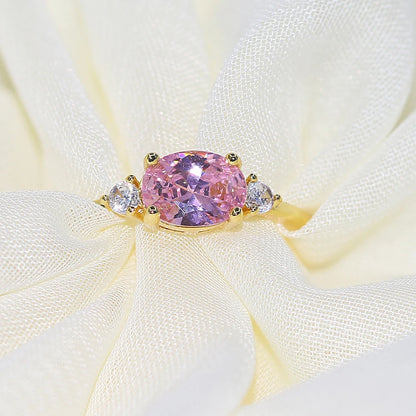 Wedding Engagement Dating Rings For Women Female Opal Gold Color Dainty Ring With Stone Fashion Y2k Jewelry Gift Wholesale R865