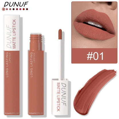 Non Stick Cup Liquid Lipstick Dark Purple Long Lasting Lip Gloss Matte Velvet Finish Resistant To Fading Waterproof Lip...