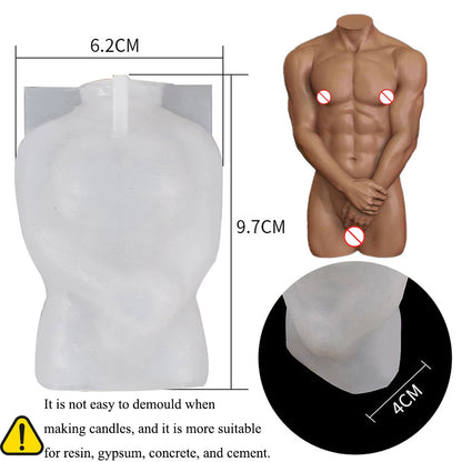3D Body Silicone Candle Mold DIY Creative Men Women Human Plaster Epoxy Resin Aromath Soap Molds Art Craft Home Decoration