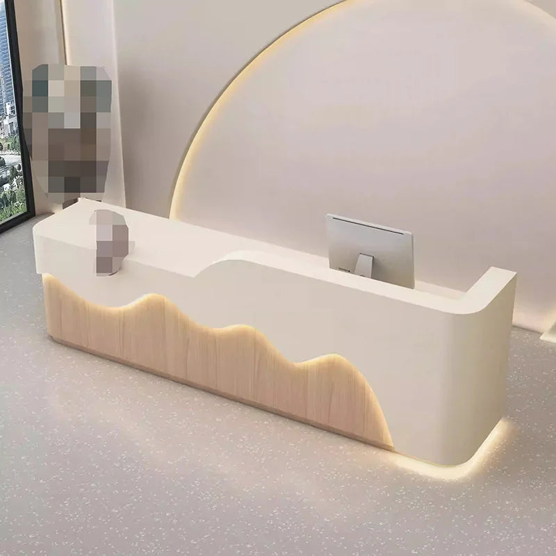 Executive Curved Reception Desks White Design Best Display Reception Desks Shelves Beauty Comptoire Accueil Commercial Furniture