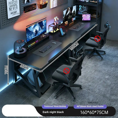 Modern Double Computer Desks Home Desktop E-sports Gaming Table Bedroom Simple Desk Student Study Tables Office Furniture - Kimlud