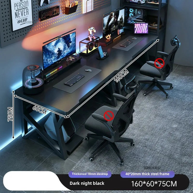 Modern Double Computer Desks Home Desktop E-sports Gaming Table Bedroom Simple Desk Student Study Tables Office Furniture - Kimlud