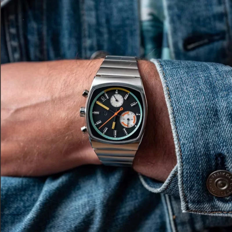 CILOA black square sports watch men's 2025 new brand authentic fashion stainless steel strap quartz watch light luxury...