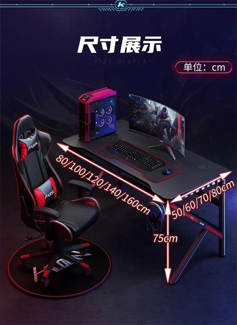 Modern Manmade Board Computer Desk Office Furniture Gaming Tables Household Upscale Luxury Multifonction Esports Table h