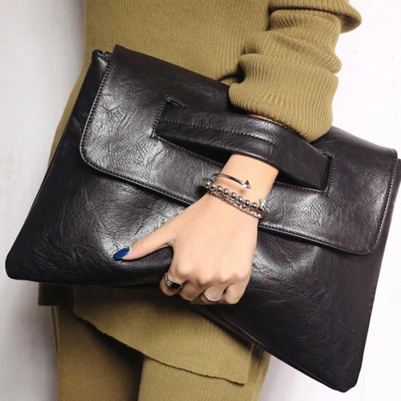 PU Leather Handbag Fashion Women's Envelope Clutch Bag Female Crossbody Bags Ladies Messenger Laptop Tablet Storage Bags