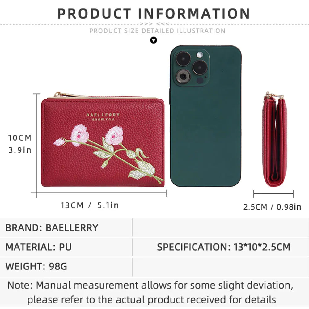 Baellerry New Short Women Wallets Simple Card Holder Zipper Female Coin Purse High Quality Slim Card Bag For Girls - Kimlud