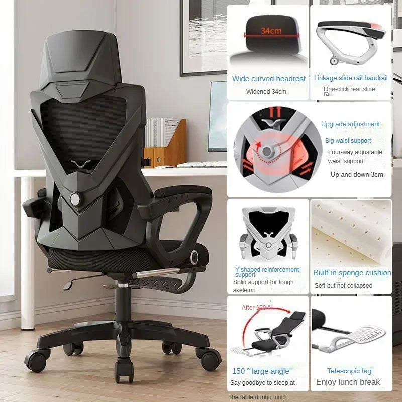 Office Chair, Ergonomic Chair, Adjustable Rotating Computer Chair, Commercial Conference Room, Reclining E-sports Chairs...