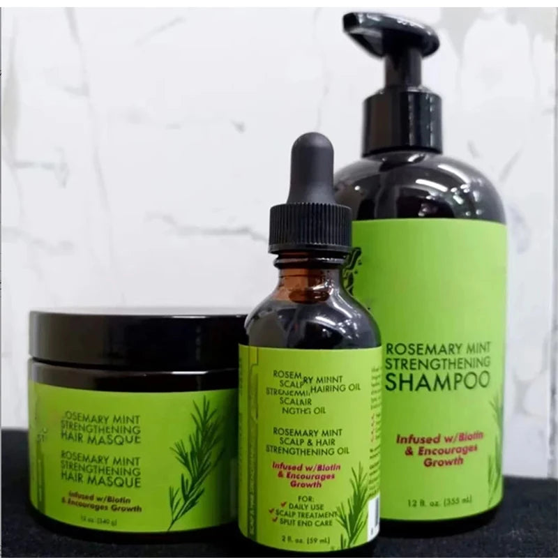 Organics Rosemary Oil mint SET Enhanced Hair Mask Essential Oil Strong Conditioner Moisturizing Repair Hair Care Shampoo