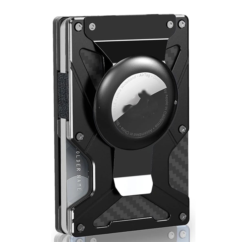 Mag Safe Wallet Money Clip, Air Tag Holder and Money Clip, [With1 Magnetic Sheets], for Magnetic and Non-Magnetic Phones