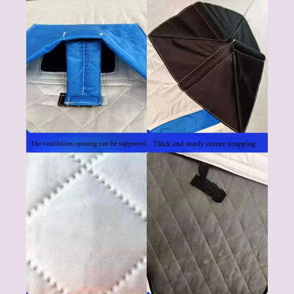 Outdoor Hexagon mobile sauna hub tent portable  cube hiking insulated ice fishingpersowinter camping hot tent