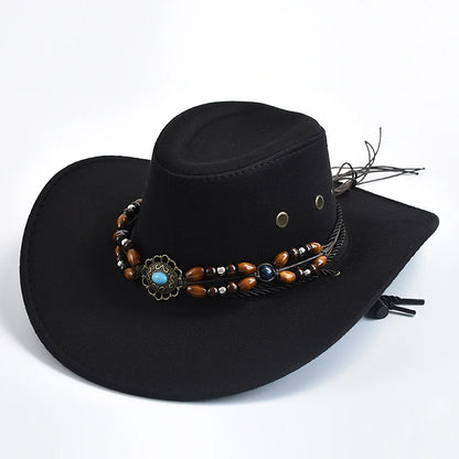 Vintage Big-edge Western Cowboy Hats for Men Women Artificial Suede Gentleman Cowgirl Jazz Hat Sombrero Hombre Cap |...