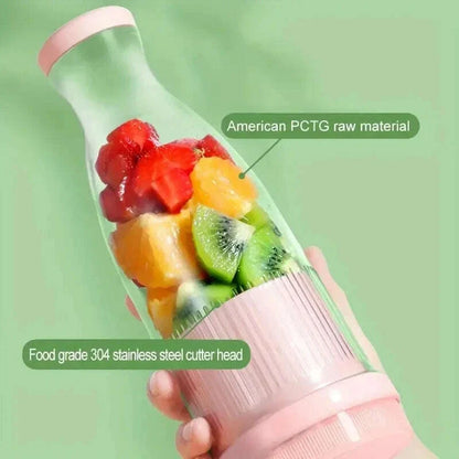 Electric Juicer Cup 6 Blades Blender Milkshake Machine USB Portable Fruit Milk Mixing Tool Mini Fresh Juice Blender