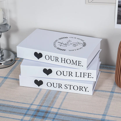 3Pcs Foldable Fashion Fake Books Living Room Decoration Designer Books Coffee Table Ornaments Club Hotel Room Villa Prop Books