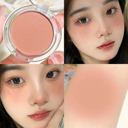 HISYI monochrome blush whitening matte cosmetics vitality girl nude makeup natural smudge monochrome blush plate