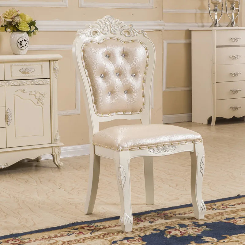 European Light Luxury Chairs Simple Solid Wood Party Unusual Adult Restaurant Chairs Design Comfy Lounge Stoel Home Furniture - Kimlud