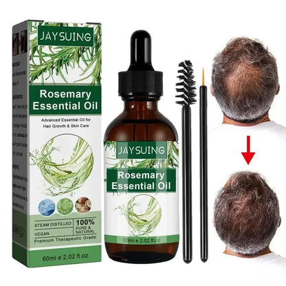 Rosemary Hair Care Oil 2.02 Oz Skin Care Essence Refreshing Essential Oils for Nourish the Scalp Dry Skin Enhanced Hair...