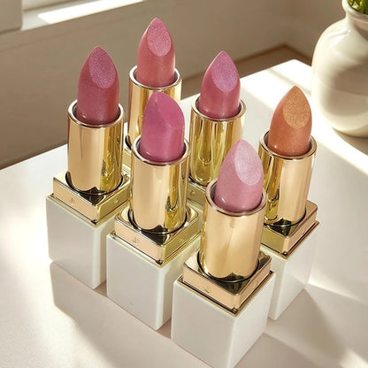 Pearlescent Purple Glitter Velvet Lipstick Waterproof Lasting Fine Shimmer Nourishing Diamond Lipstick Women Makeup...
