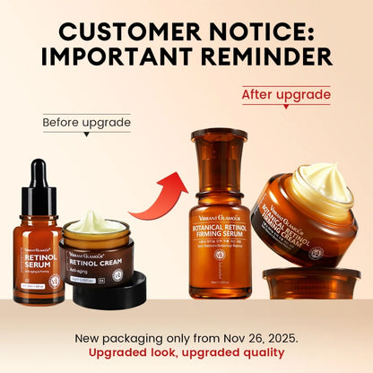 VIBRANT GLAMOUR Retinol Series 2.0 Formula Upgrade Vitamin C Sunscreen SPF 50+ SkinCare 3-Piece Set | Kimlud Premium Monitor