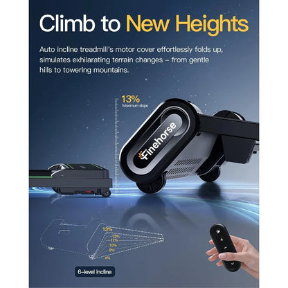 6 in 1 Under Desk Treadmill with Auto Incline for Home Office Use 6Level Adjustable Incline Portable Walking Pad Treadmill with - Kimlud