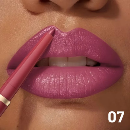 High Pigment Matte Nude Lip Liner Pencil, Waterproof Long Wear Smooth Retractable Lip Contour Makeup - Kimlud