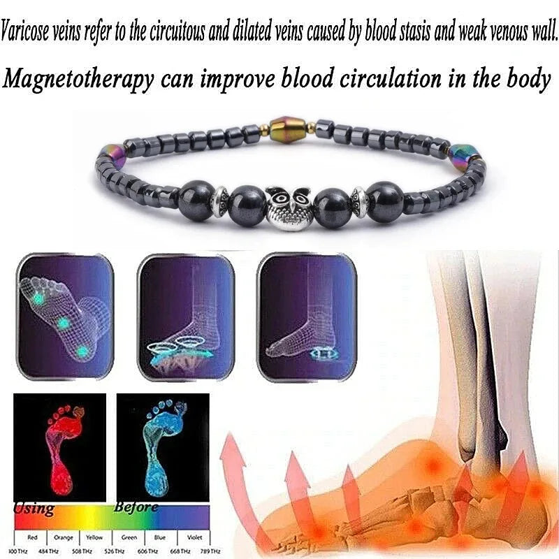 Molded Slimming Magnetic Therapy Health Magnet Ankle Chains Relieve Fatigue Weight Loss Magnet Anklets Natural Stones Bracelets