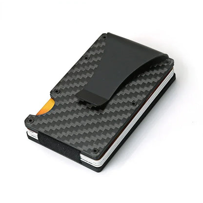 Rfid Carbon Fiber Credit Card Holders Wallets Luxury Men Mini Slim Metal Cardholder Case Magic Thin Male Money Bag Smart Walet