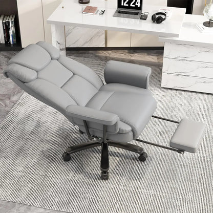 Criss Cross Chair with Wheels, 160°Big and Tall Reclining Office Desk Chair with High Back, Wide Seat, Arms, Footrest,...