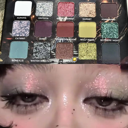 Purple Chameleon 15 Color Eyeshadow Palette Shimmer Glitter Matte Metallic Halloween Makeup Look Eye Shadow Palette |...