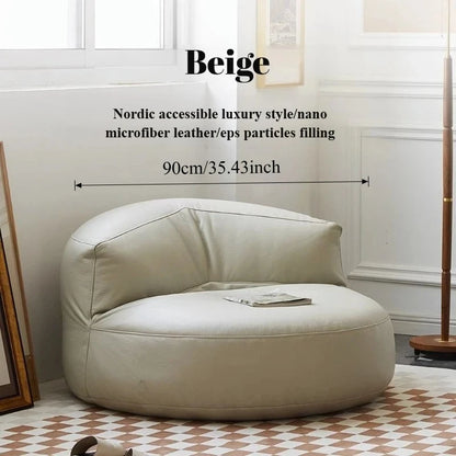 Lazy Sofas Living Room Single Sofa Modern Design Sofa for 1 Person Can Lie Down Beanbag Tatami Thickened Leather Home...
