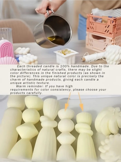 Aromatherapy candles, large pillar ribbed decorative candles, soy wax, suitable for gifts, room shelves, home ribbed decoration