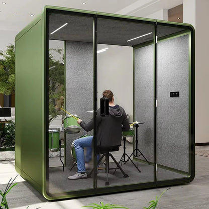 Business Negotiation Soundproof Booth High Privacy Acoustic Meeting Pod Customized Luxury Finish For High-End Hotel Business