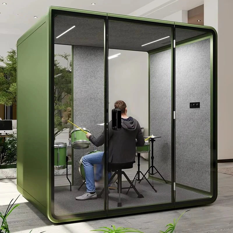 Business Negotiation Soundproof Booth High Privacy Acoustic Meeting Pod Customized Luxury Finish For High-End Hotel Business
