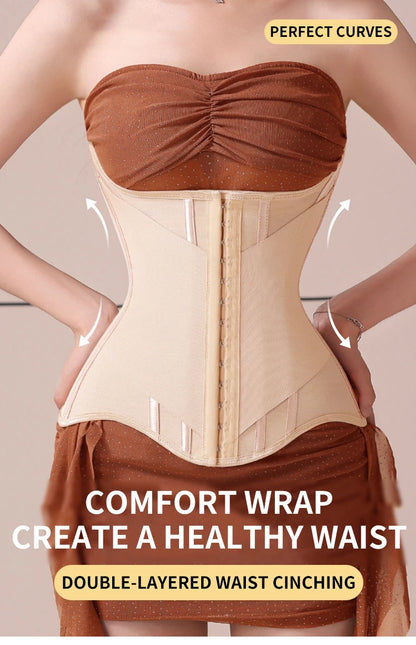 MiiOW U-shaped Waist Trainer Corset Women Buttoned Shapers Breast Lifted Waist Trainer Steel Bone Slimming Woman Body Shapewear - Kimlud