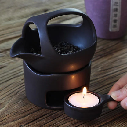 1Pc Ceramic Incense Burner Coarse Pottery Aroma Burner Creative Kung Fu Essential Oil Lamp Candle Holder Tea Ceremony...