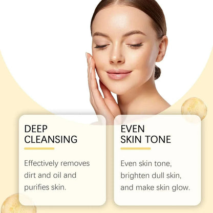 Vitamin C Exfoliating facial mask Turmeric Exfoliating facial mask Improve Pore Deep Cleaning facial mask   Apply facial mask