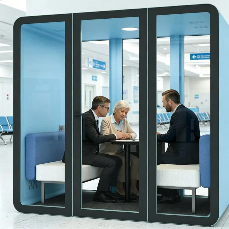 Quiet Work Pod Single Occupancy Acoustic Room for Medical Examination Use Customized Background Masking Doctor Patient...