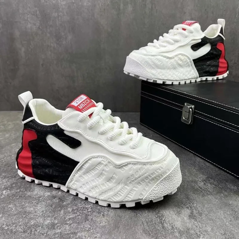 Fashion Men Shoes Casual Faux Leather Sneakers Brand Tenis Male Wedged Shoes Spring Summer Breathable Trainers Man Gym Run Shoes