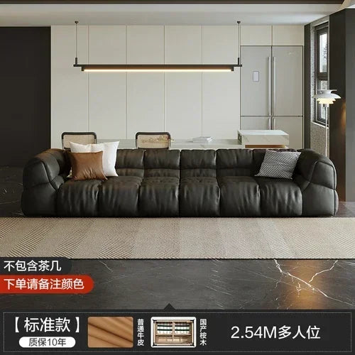 Puff Leather Sofa Bedrooms Comfortable Reclining Luxury Designer Lazy Sofa Modern Minimalist Sofy Do Salonu Home...