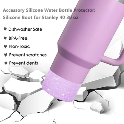 8pcs Cup Accessories Set for Stanley Cup 30oz 40oz tumbler Straw Topper Cover, Boot, Spill Proof Stoppers, Handle Charms Sticker