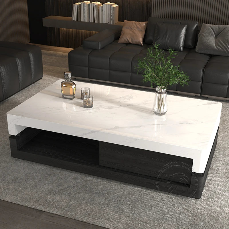 Drawers Minimalist Coffee Table Wood Modern Decoration Space Coffee Table Saving Aesthetic Mesas Bajas Postmodern Furniture