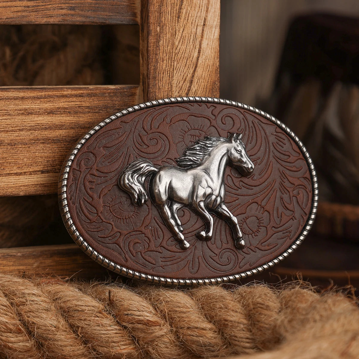 A Western Cowboy-Style Belt Buckle with a Metal Buckle and a Horse Relief Belt Buckle Is a Complete Success | Kimlud Mid...