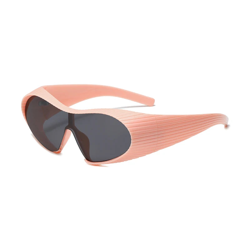New Alien Uv Resistant Sunglasses, Punk Goggles, Futuristic Y2k Large Frame Integrated Sunglasses 7751 | Kimlud Outdoor...