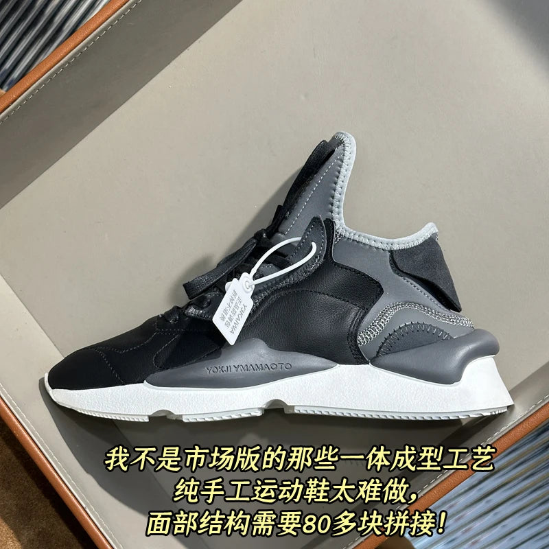 FNew Fashion Man Casual Shoes Cowhide Leather Round-toe Men Sneakers Lace-up Sports Shoes Outdoor Camping Trainers Driving Shoes