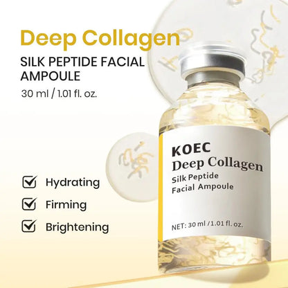 KOEC Deep-sea Collagen Silk Peptide Facial Ampoule Essence Enhances Skin Elasticity And Firmness Moisturizes And Nourishes