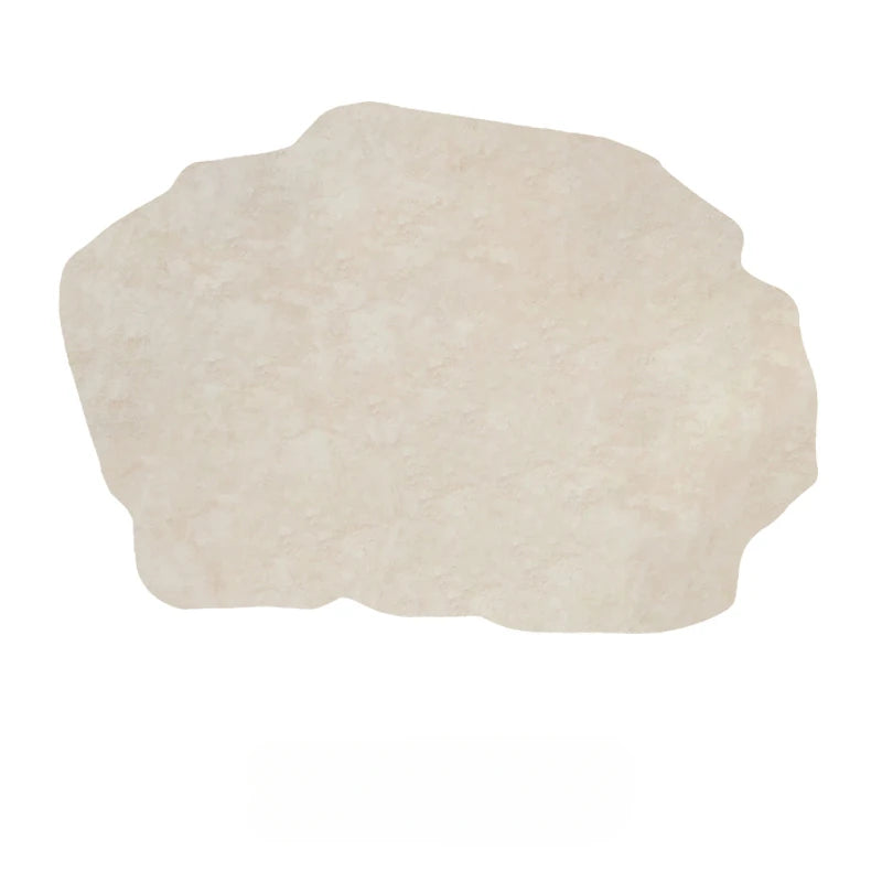 Wabi sabi Style Carpets for Living Room Luxury Bedroom Decor Gray Carpet Irregular Shape Plush Rug Fluffy Soft washable Mat
